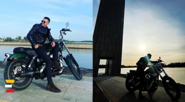 Поющий коп теперь водит мотоцикл по праву